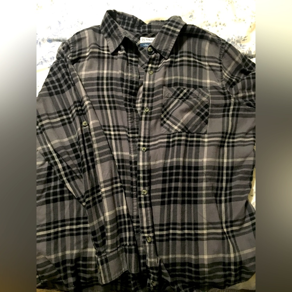 Magellan light weight flannel XL Grey Plaid